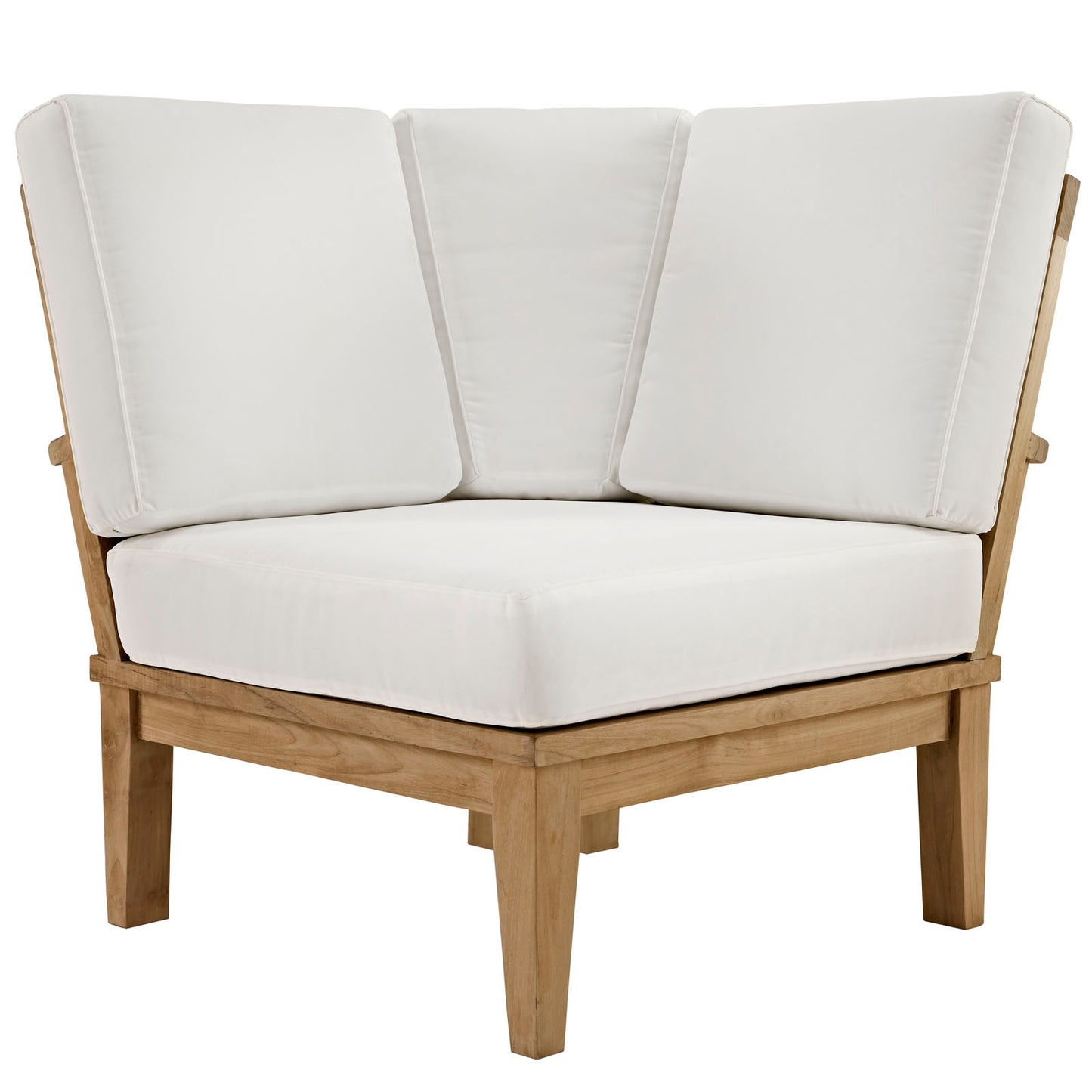 Marina 3 Piece Outdoor Patio Teak Set by Modway in Natural White