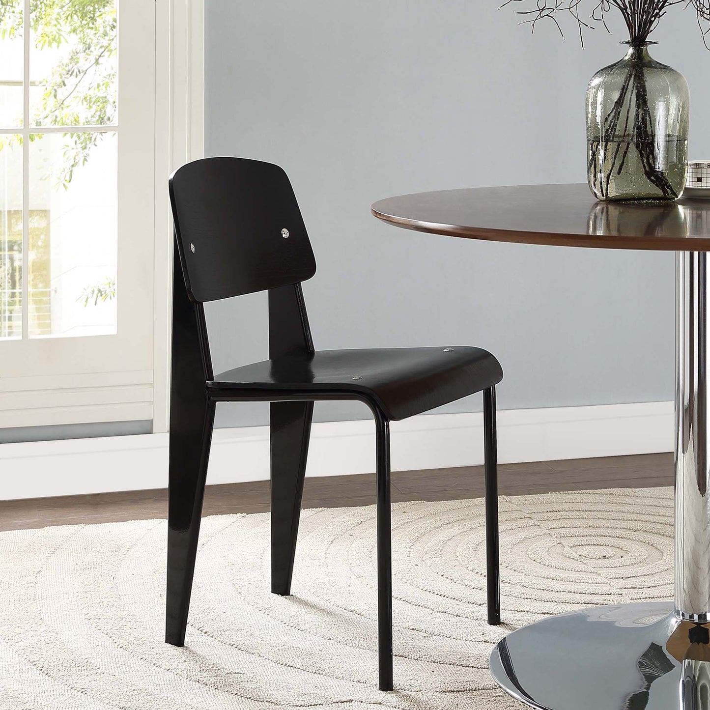 Cabin Dining Side Chair by Modway in Black Black