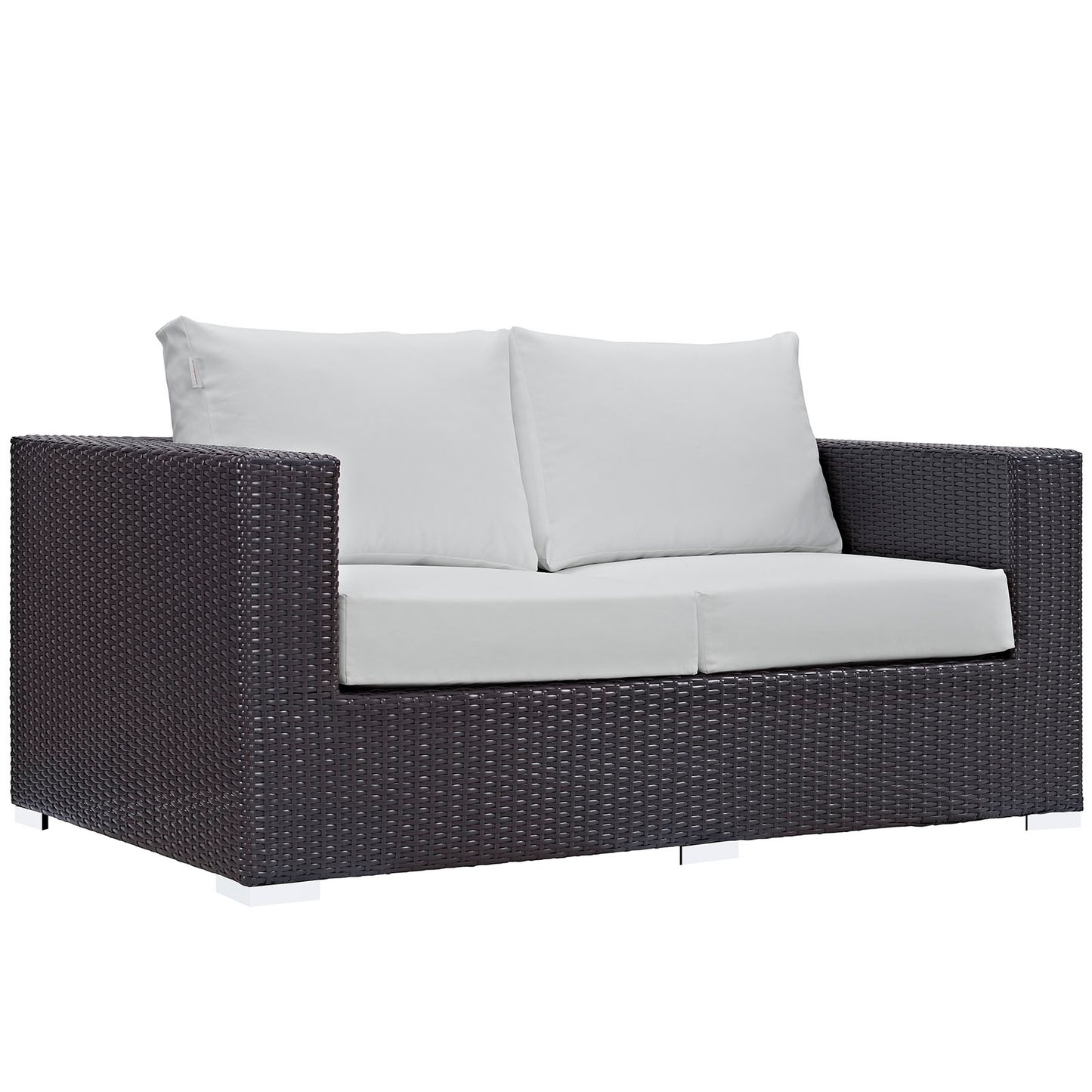 Convene 5 Piece Outdoor Patio Sofa Set by Modway in Espresso White