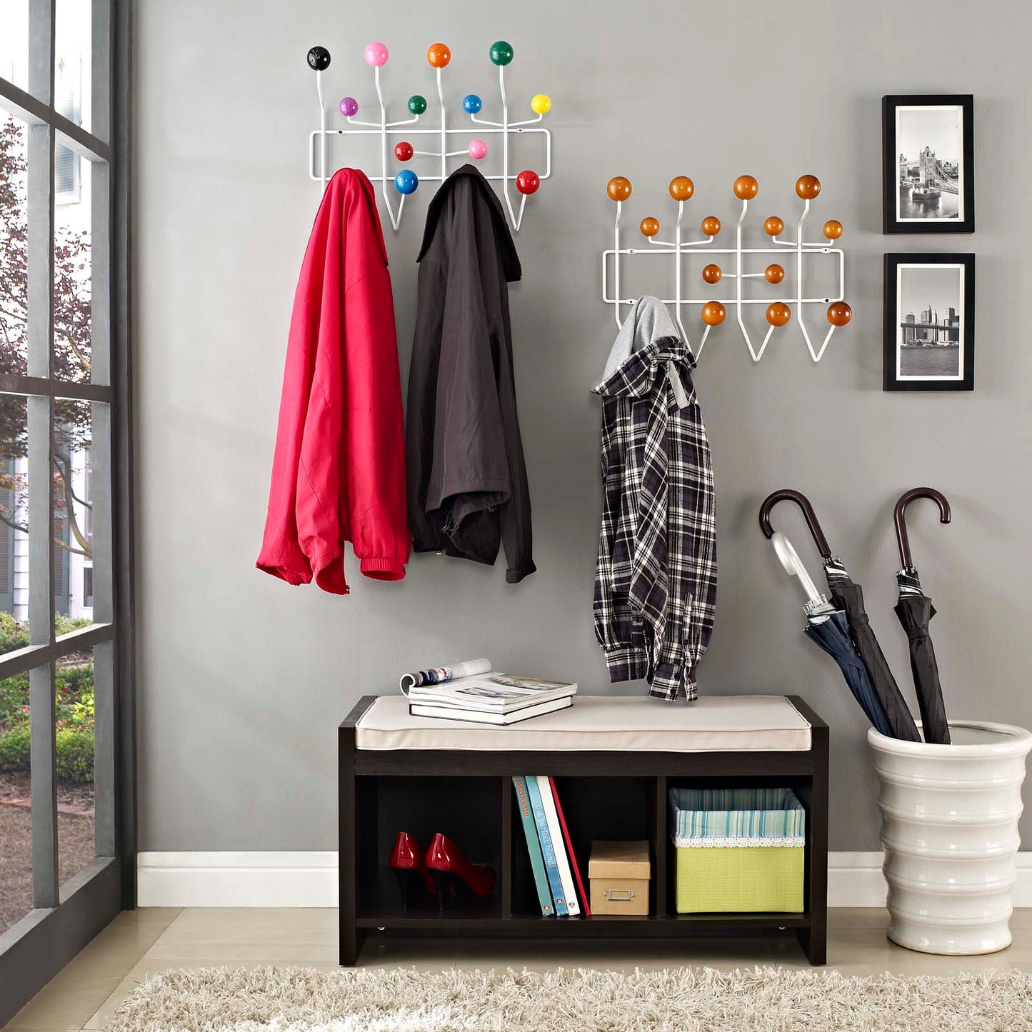 Gumball Coat Rack by Modway in Caramel
