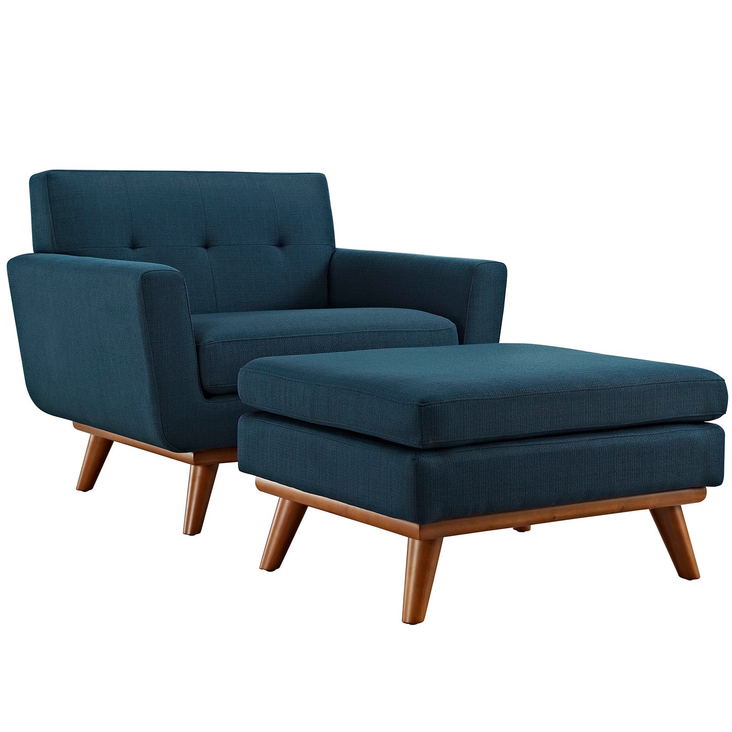 Engage 2 Piece Armchair and Ottoman by Modway in Azure