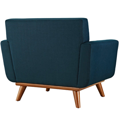 Engage 2 Piece Armchair and Ottoman by Modway in Azure