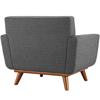 Engage 2 Piece Armchair and Ottoman by Modway in Gray
