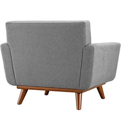 Engage 2 Piece Armchair and Ottoman by Modway in Expectation Gray