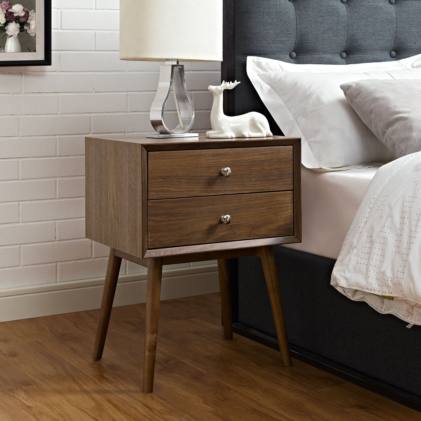 Dispatch Nightstand by Modway in Walnut