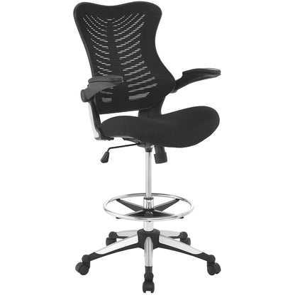 Charge Drafting Chair by Modway in Black