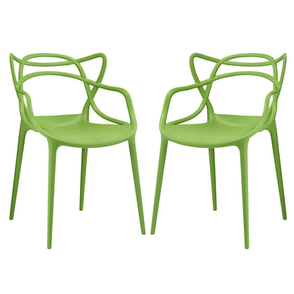 Entangled Dining Set Set of 2 by Modway in Green