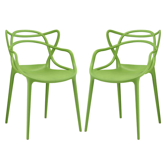 Entangled Dining Set Set of 2 by Modway in Green
