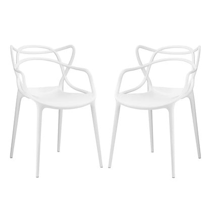 Entangled Dining Set Set of 2 by Modway in White