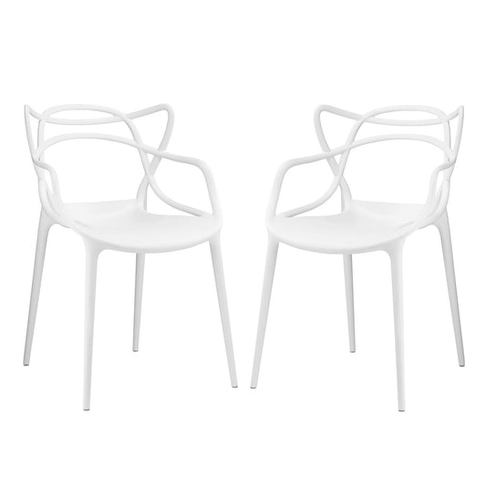 Entangled Dining Set Set of 2 by Modway in White