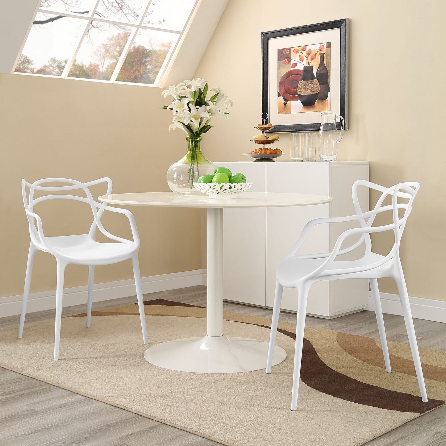 Entangled Dining Set Set of 2 by Modway in White