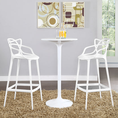 Entangled Bar Stool Set of 2 by Modway in White