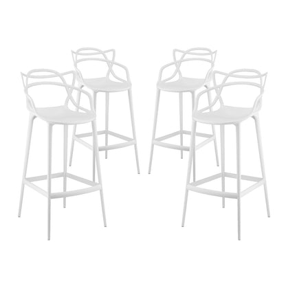 Entangled Bar Stool Set of 4 by Modway in White