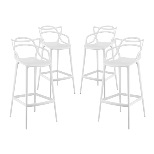 Entangled Bar Stool Set of 4 by Modway in White