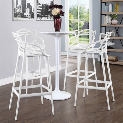 Entangled Bar Stool Set of 4 by Modway in White