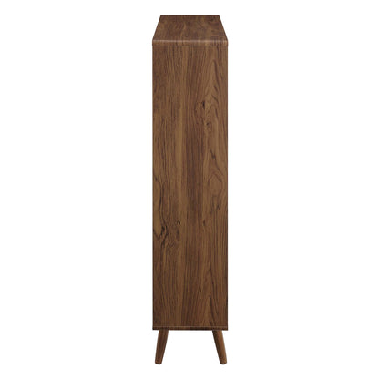 Transmit 7 Shelf Wood Grain Bookcase by Modway in Walnut