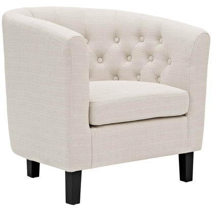 Prospect Upholstered Fabric Armchair by Modway in Beige