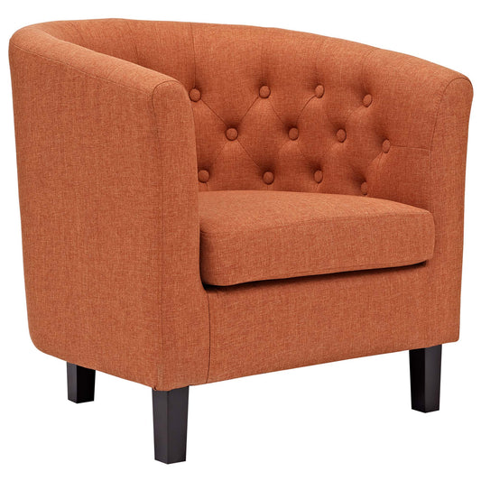 Prospect Upholstered Fabric Armchair by Modway in Orange