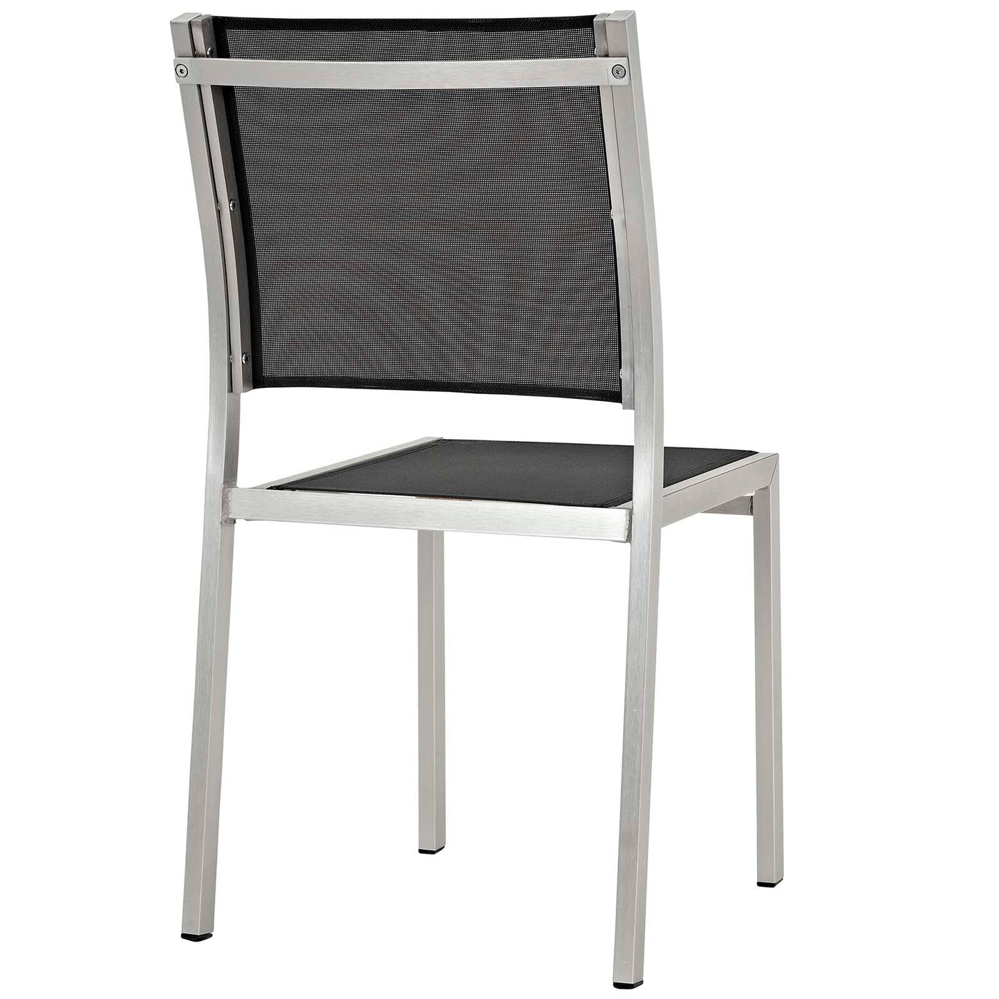 Shore 9 Piece Outdoor Patio Aluminum Dining Set by Modway in Silver Black