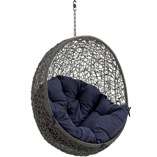 Hide Outdoor Patio Swing Chair Without Stand by Modway in Gray Navy