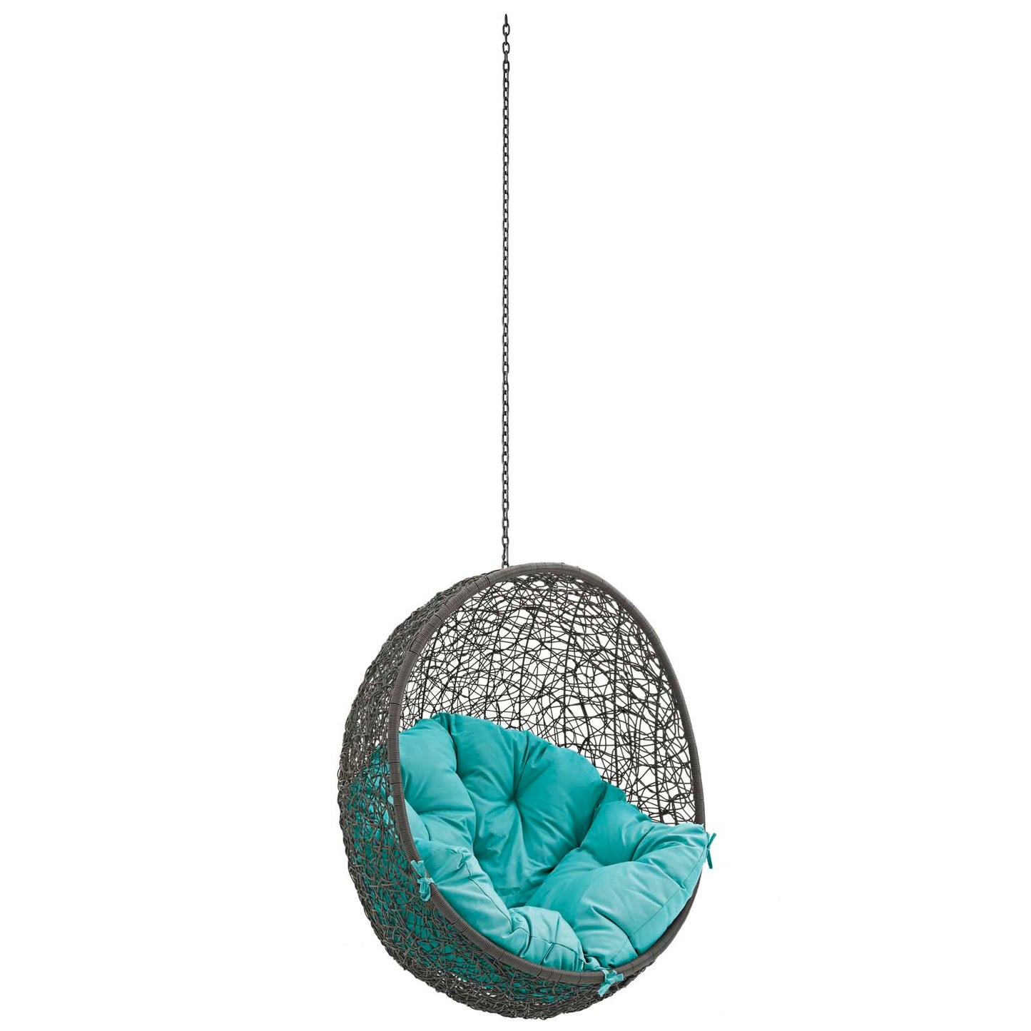 Hide Outdoor Patio Swing Chair Without Stand by Modway in Gray Turquoise