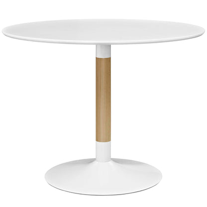 Whirl Round Dining Table by Modway in White