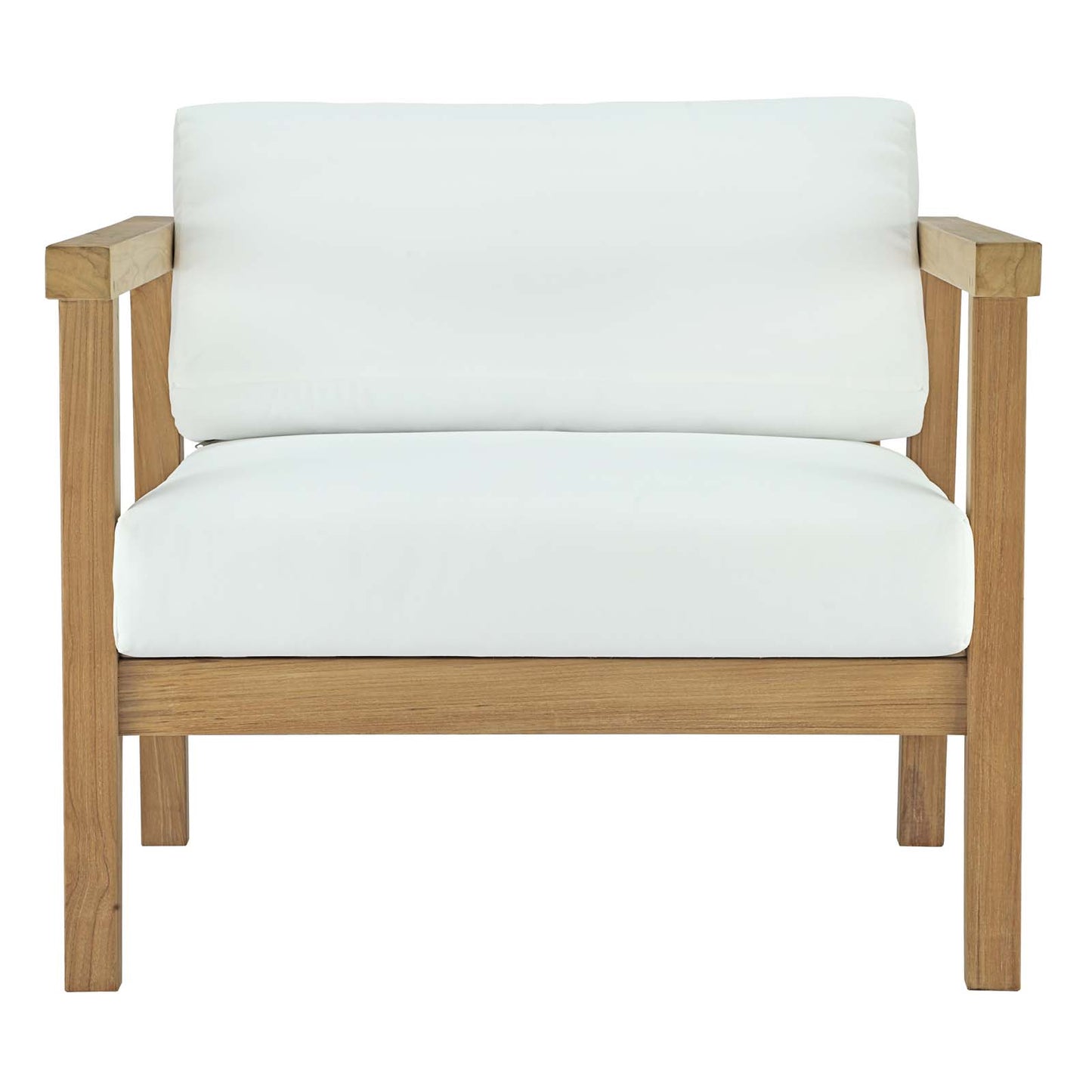Maribella Outdoor Teak Sofa Set - White Cushions