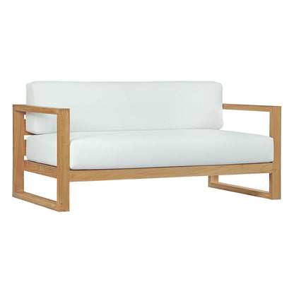 Ashby Teak Set with Natural white cushions