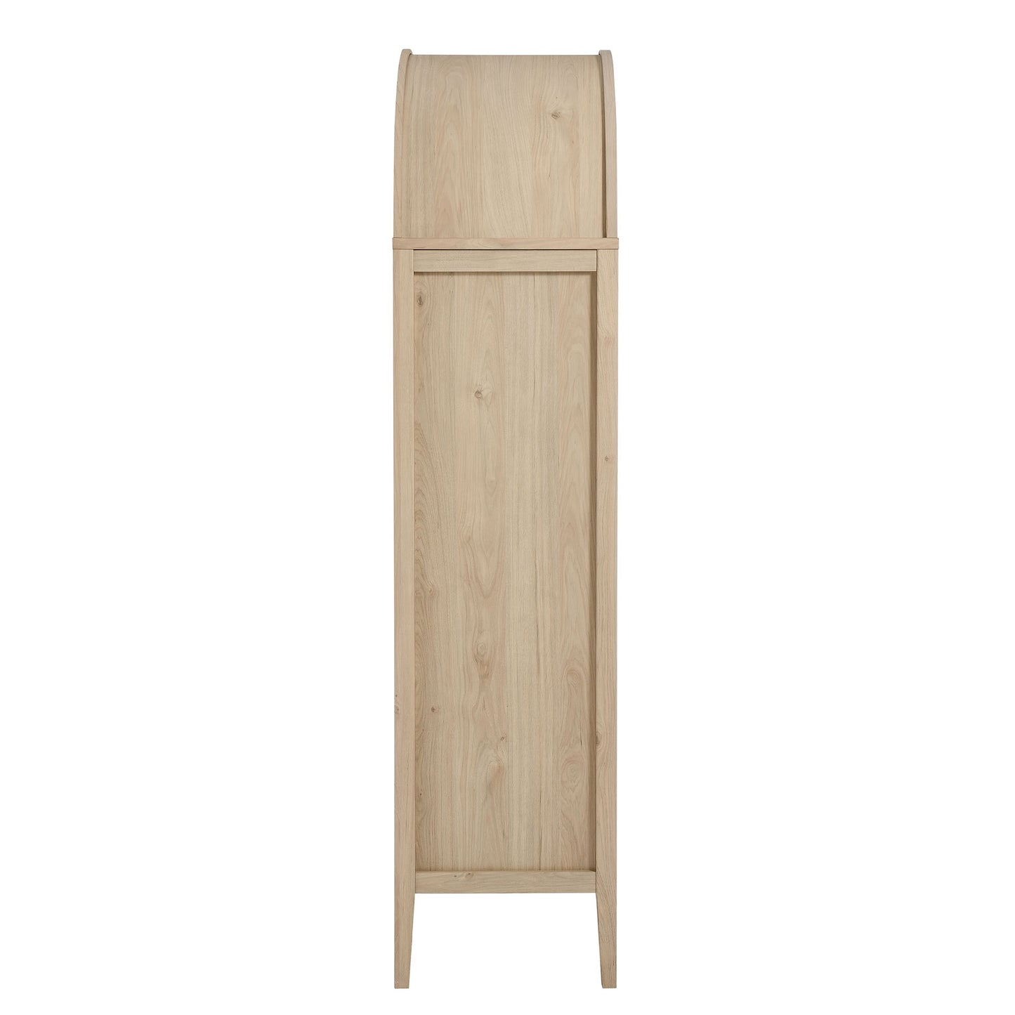 Nolan Tall Arched Storage Display Cabinet  in Light Oak