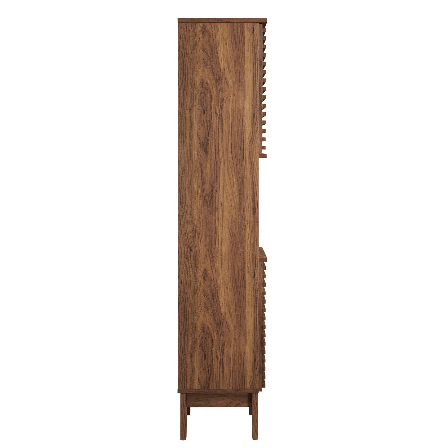 Render Tall Narrow Bathroom Storage Cabinet  in Walnut