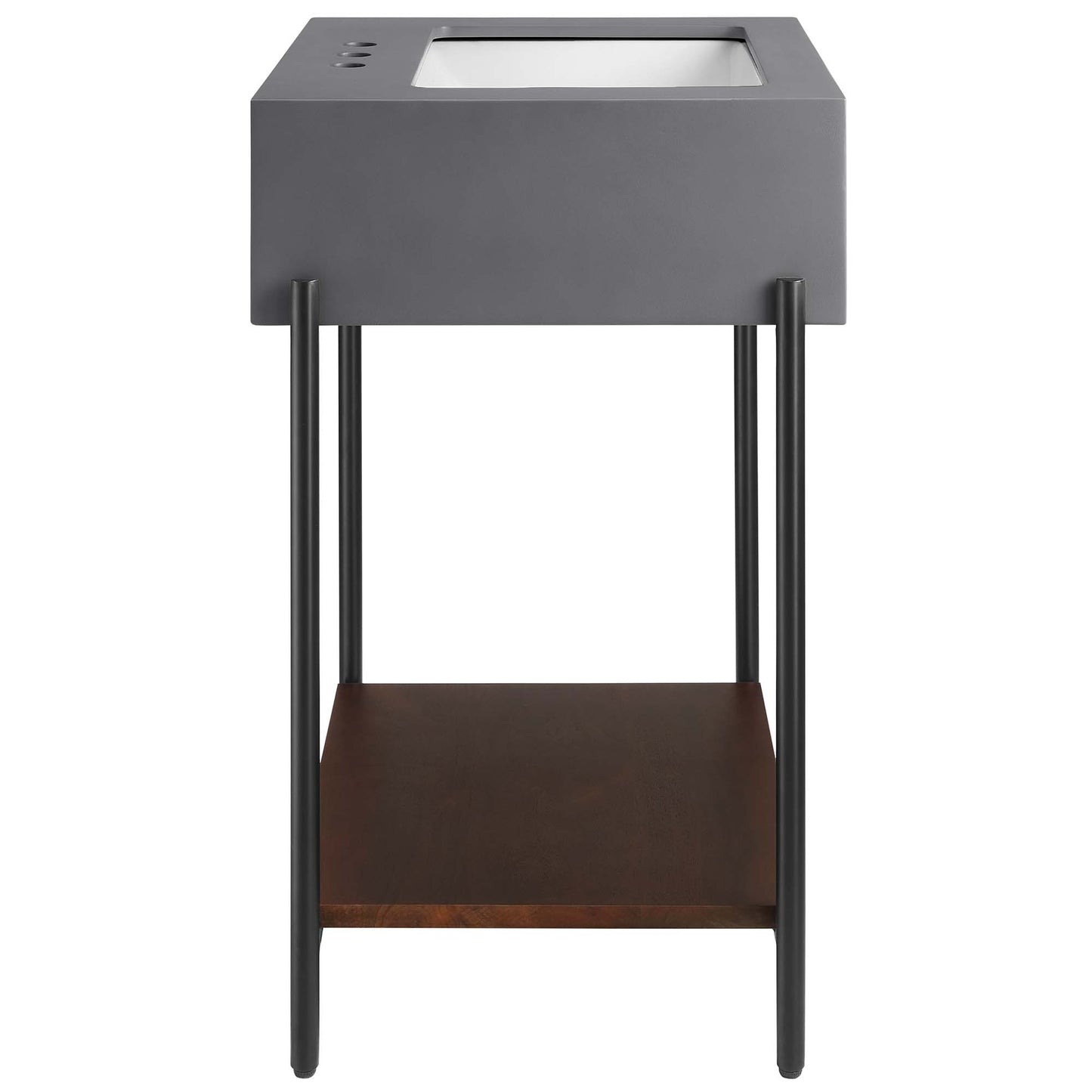 Etch 24" Bathroom Vanity with Sink  in Black White
