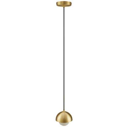 Eclipse Globe Pendant Light  in Brass