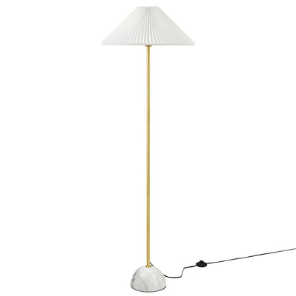 Illusion Marble Dome Floor Lamp  in Brass