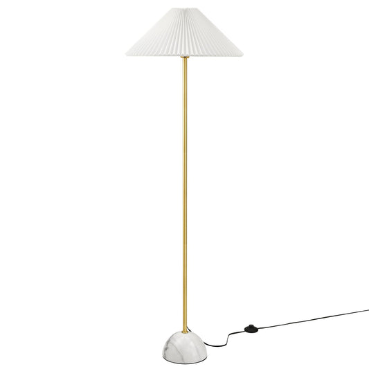 Illusion Marble Dome Floor Lamp  in Brass