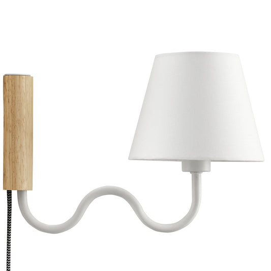 Sunlit Squiggle Arm Wall Sconce  in Natural White