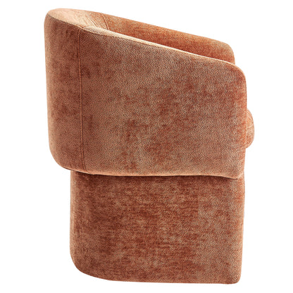 Verity Chenille Dining Armchair  in Rust