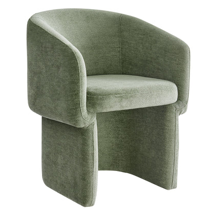 Sage Upholstered Chenille Dining Armchair