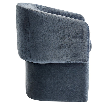 Verity Chenille Dining Armchair  in Slate Blue