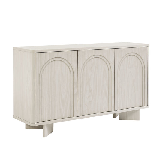 Flux Arched 3-Door Sideboard  in White Wash