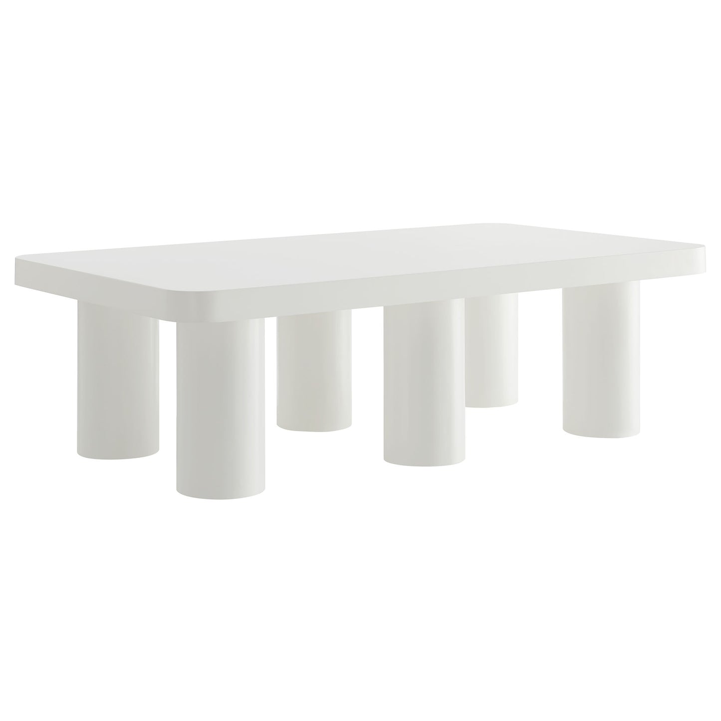 Cleo 54” Rectangular Coffee Table  in White