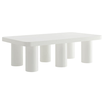 Cleo 54” Rectangular Coffee Table  in White