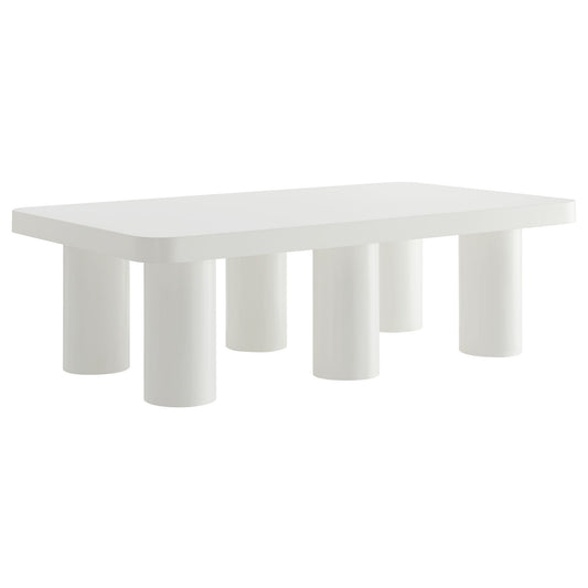 Cleo 54” Rectangular Coffee Table  in White