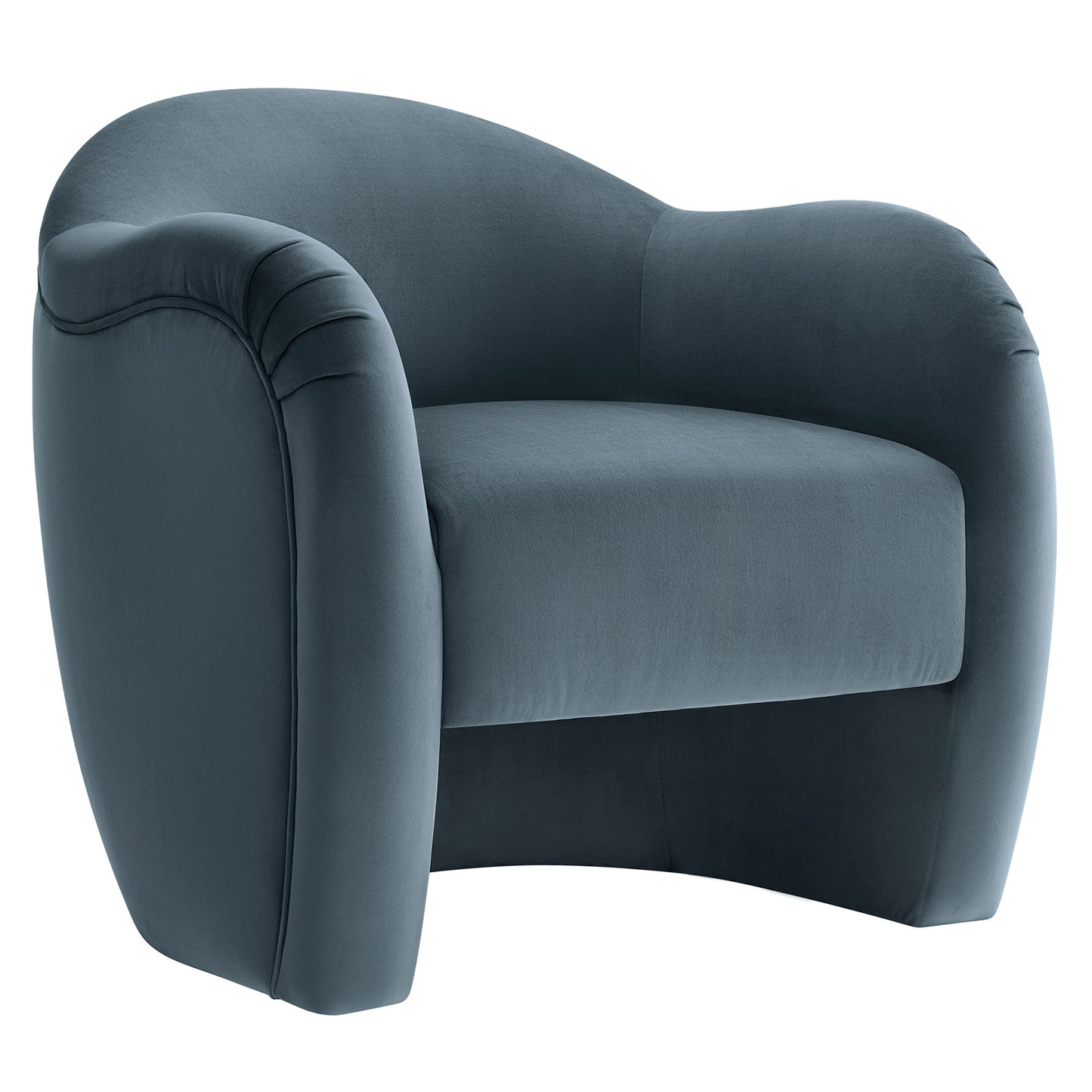 Compose Performance Velvet Accent Chair  in Cadet Blue