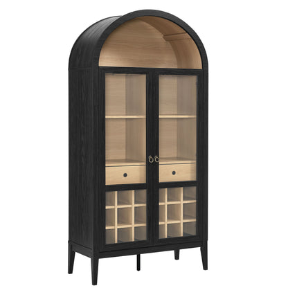 Nolan Arched Bar Cabinet  in Black