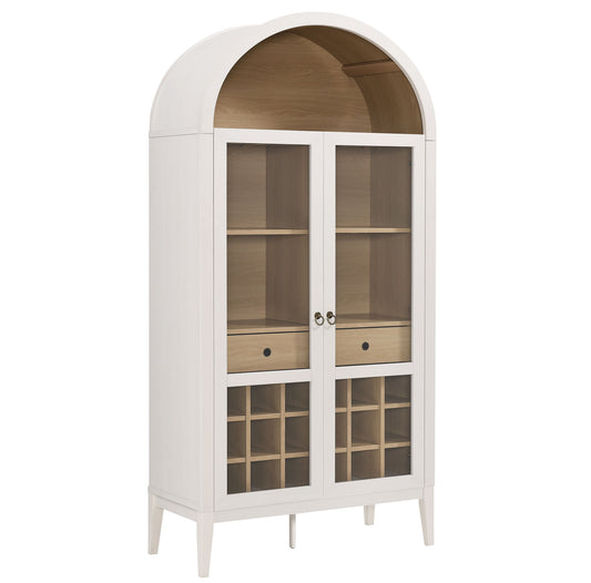 Nolan Arched Bar Cabinet  in Ivory