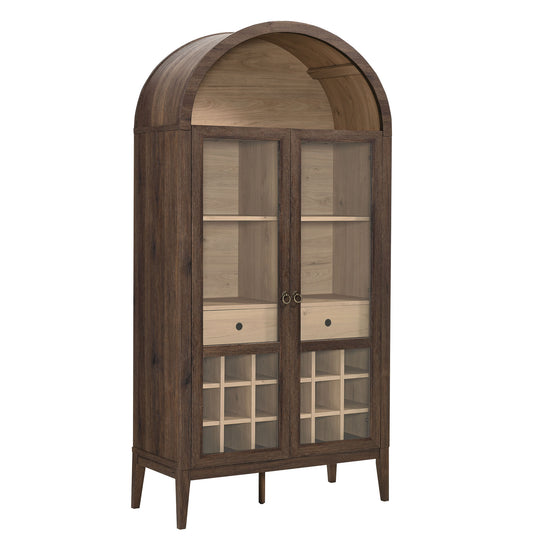 Nolan Arched Bar Cabinet  in Dark Walnut