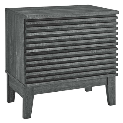 Render Two-Drawer Nightstand  in Charcoal