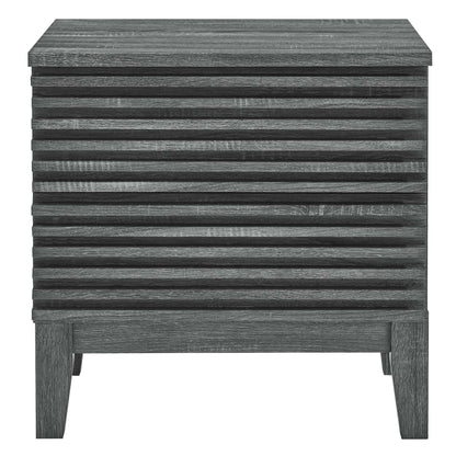 Render Two-Drawer Nightstand  in Charcoal