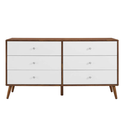 Transmit 60" Dresser  in Walnut White