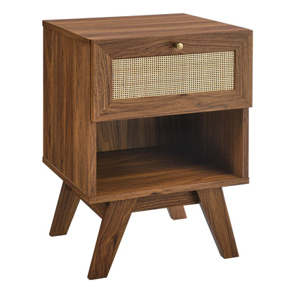 Soma 1-Drawer Nightstand  in Walnut